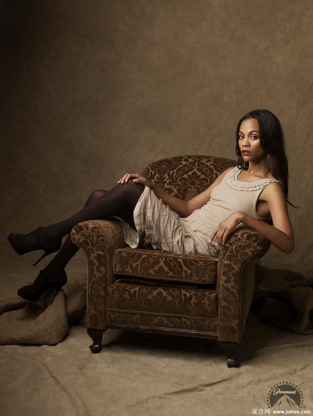 [CELEBRITY HOSIERY]Zoe Saldana in nylon stockings,pantyhose,tights 2[2]