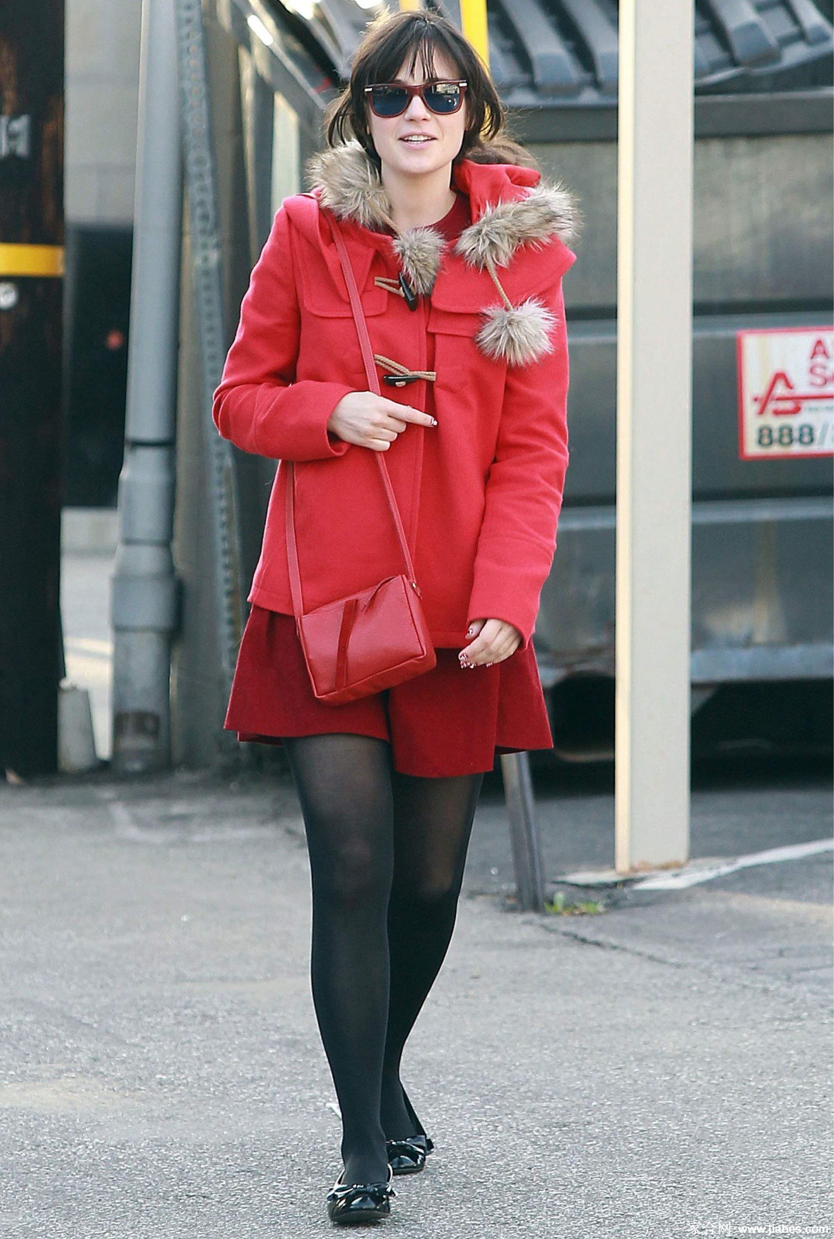 [CELEBRITY PANTYHOSE]Zooey Deschanel in nylon stockings,pantyhose,tights 19[7]