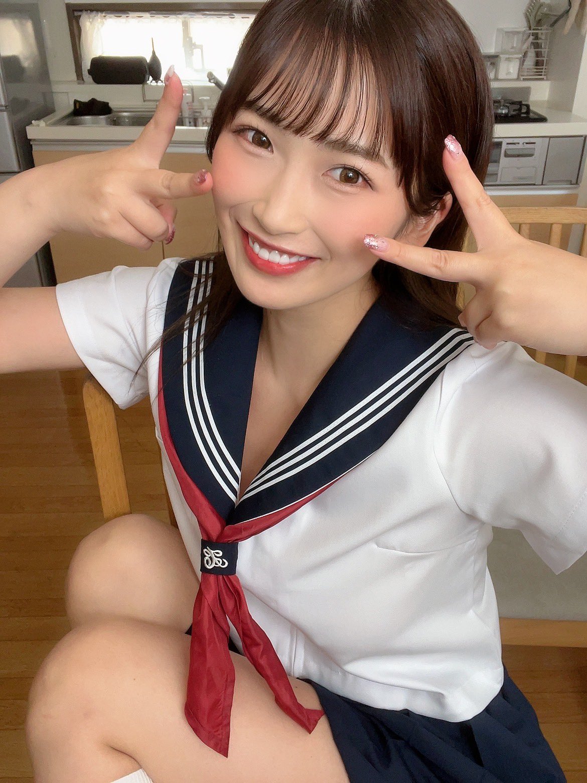 美园和花可爱清纯自拍照[3]