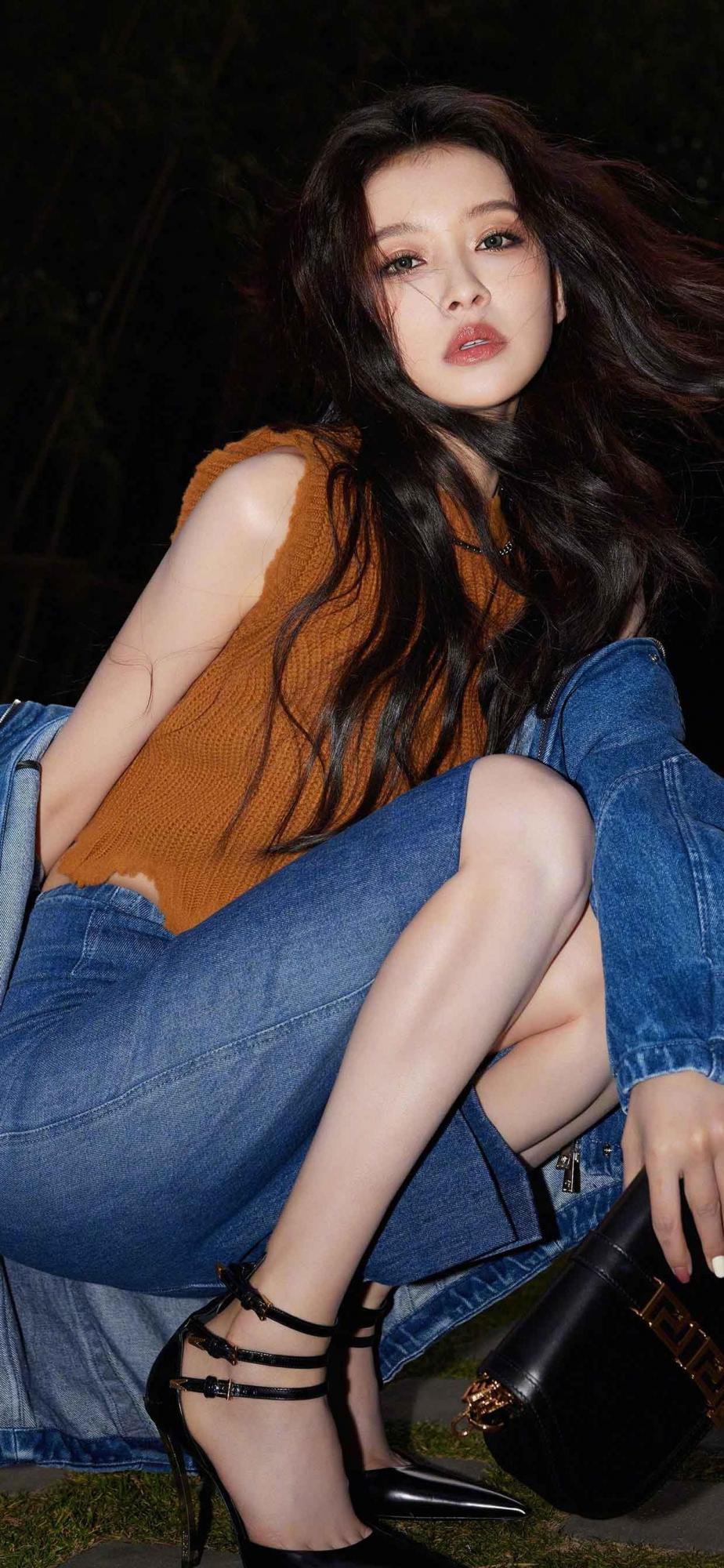 孙怡穿牛仔裤美腿更直了[4]