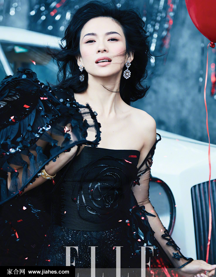 章子怡登ELLE 12月刊封面写真眼神伶俐完美捕捉[2]