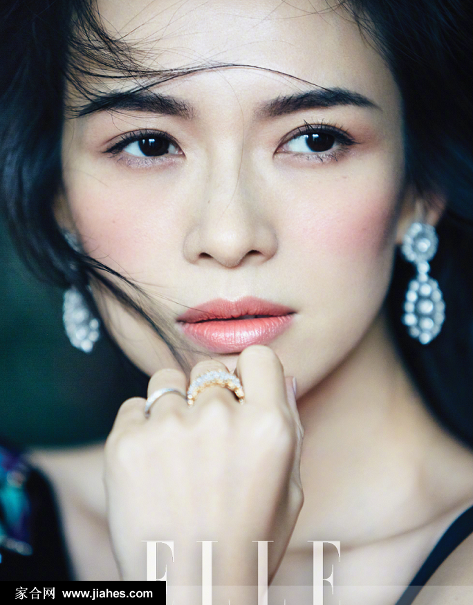 章子怡登ELLE 12月刊封面写真眼神伶俐完美捕捉[6]